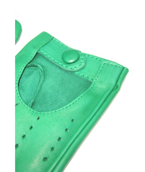 Sermoneta Gloves Guanto Guida Sfoderato Dita Intere Verde Smeraldo