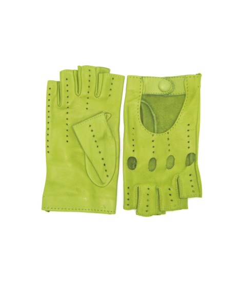 Sermoneta Gloves Guanto Guida Sfoderto 1/2 Dita Pistacchio