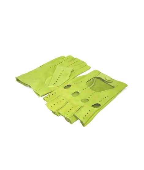 Sermoneta Gloves Guanto Guida Sfoderto 1/2 Dita Pistacchio