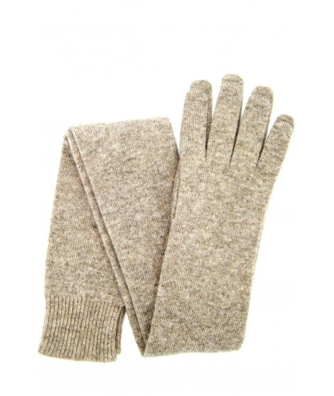 Sermoneta Gloves Guanto in 100% cashmere 16bt Beige/Taupe