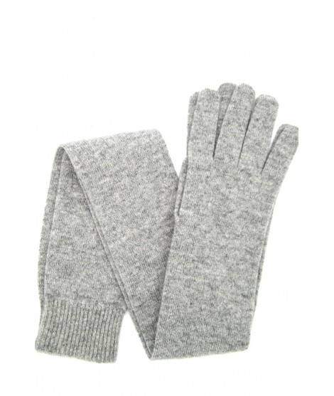 Sermoneta Gloves Guanto in 100% cashmere 16bt Grigio chiaro