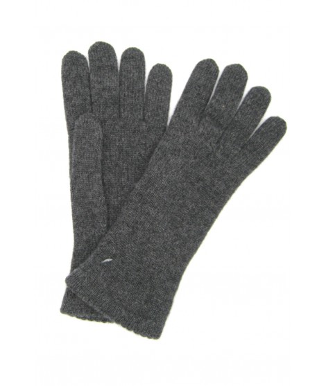 Sermoneta Gloves Guanto in 100% cashmere 2bt Grigio scuro