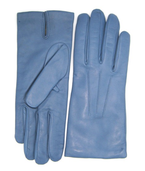 Sermoneta Gloves Guanto In Capretto 2bt Con 3 Cordoni Fod. Cashmere Denim