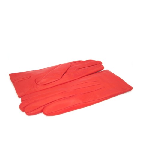 Sermoneta Gloves Guanto In Capretto 2bt Con 3 Cordoni Fod. Cashmere Rosso