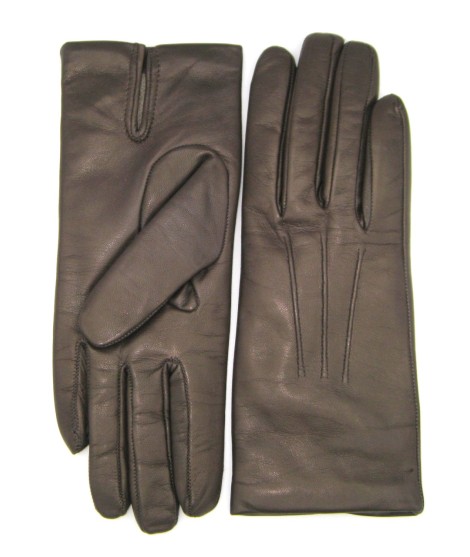 Sermoneta Gloves Guanto In Capretto 2bt Con 3 Cordoni Fod. Cashmere T.Moro