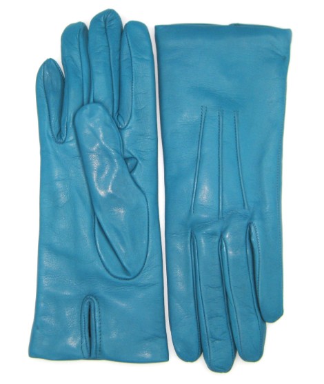 Sermoneta Gloves Guanto In Capretto 2bt Con 3 Cordoni Fod. Cashmere Avion