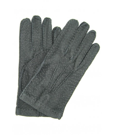 Sermoneta Gloves Guanto in Carpincho sfoderato cucito a mano Grigio