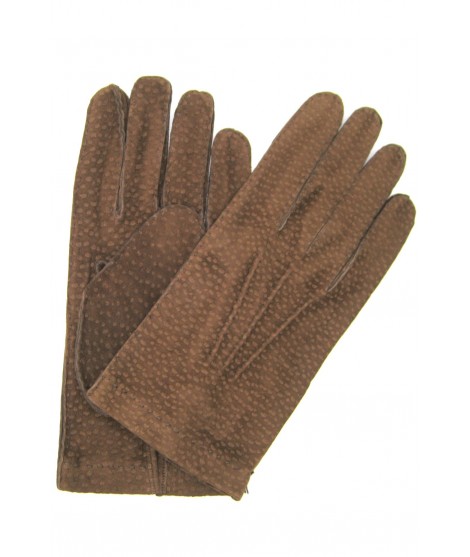 Sermoneta Gloves Guanto in Carpincho sfoderato cucito a mano Mink
