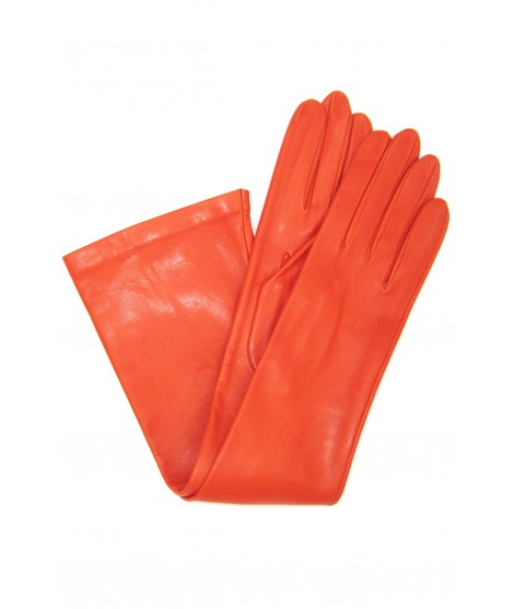 Sermoneta Gloves Guanto in Nappa 10bt foderato seta Arancio