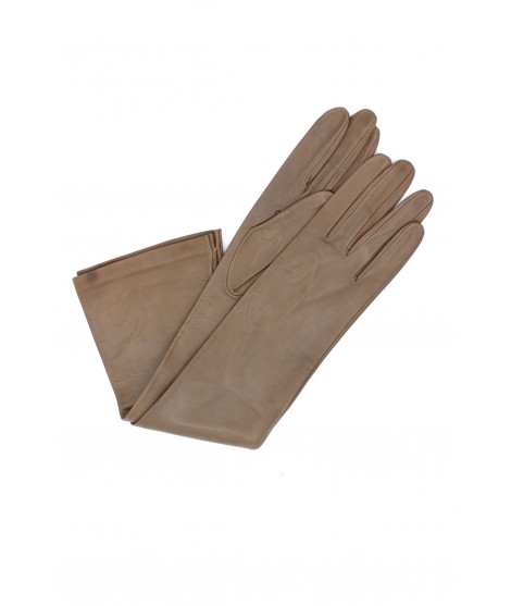 Sermoneta Gloves Guanto in Nappa 10bt foderato seta Fango
