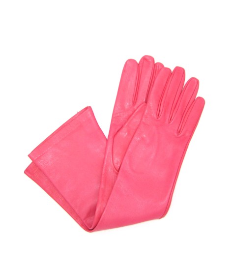 Sermoneta Gloves Guanto in Nappa 10bt foderato seta Fucsia
