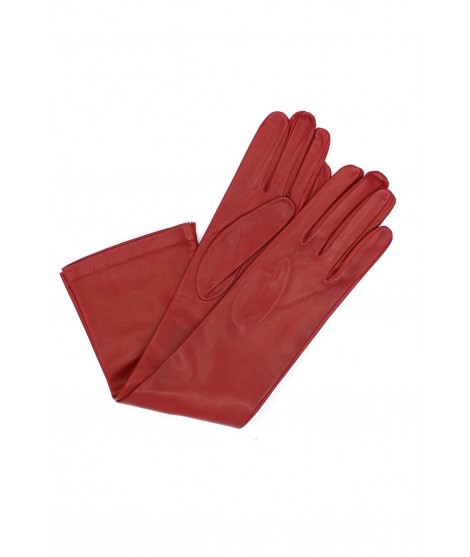 Sermoneta Gloves Guanto in Nappa 10bt foderato seta Rosso scuro