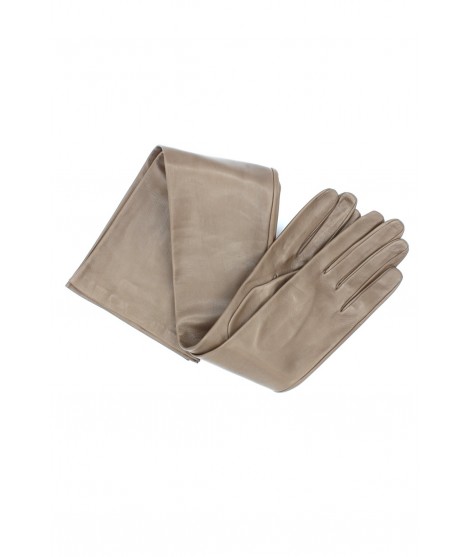 Sermoneta Gloves Guanto in Nappa 16bt fodera seta Fango