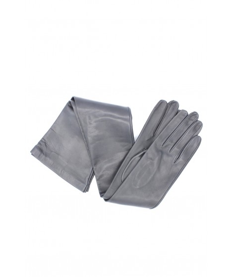 Sermoneta Gloves Guanto in Nappa 16bt fodera seta Grigio scuro