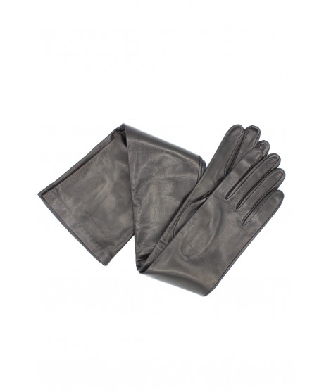 Sermoneta Gloves Guanto in Nappa 16bt fodera seta Nero