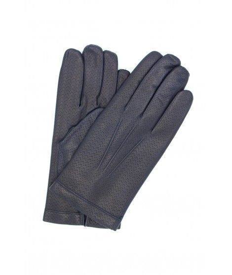 Sermoneta Gloves Guanto in Nappa 2bt foderato cashmere Navy