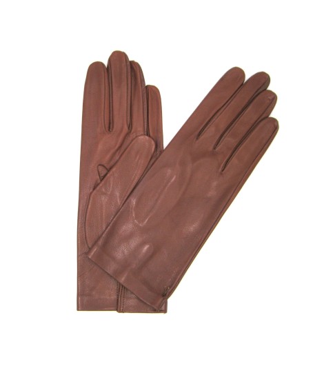 Sermoneta Gloves Guanto in Nappa 2bt sfoderato Cognac