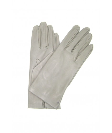 Sermoneta Gloves Guanto in Nappa 2bt sfoderato Grigio Perla