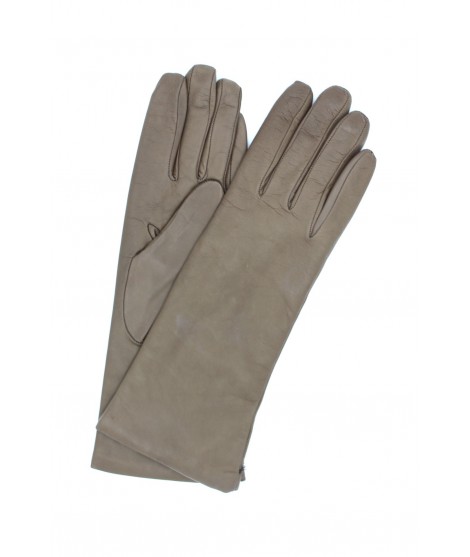 Sermoneta Gloves Guanto in Nappa 4bt foderato cashmere Fango
