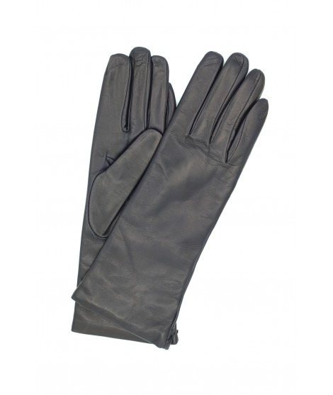 Sermoneta Gloves Guanto in Nappa 4bt foderato cashmere Navy