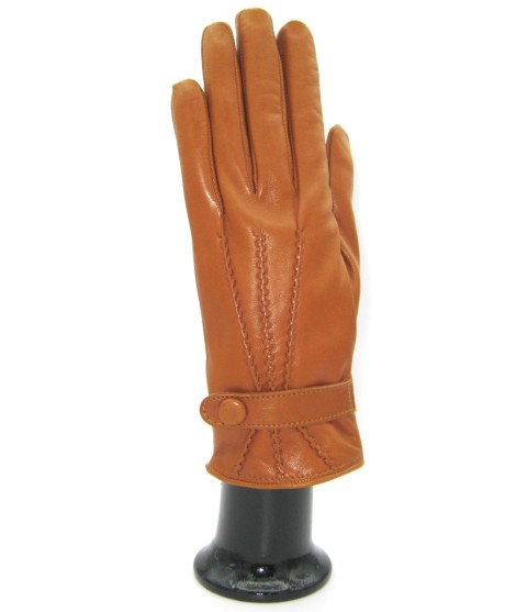 Sermoneta Gloves Guanto In Nappa Con Cinturino Fod Cashmere Tan