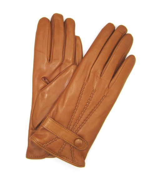 Sermoneta Gloves Guanto in Nappa con cinturino fod cashmere Tan Sermoneta Gloves Guanto in Nappa con cinturino fod cashmere Tan