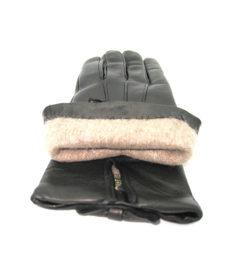 Sermoneta Gloves Guanto In Nappa Con Fiocchetto Sul Polso Nero