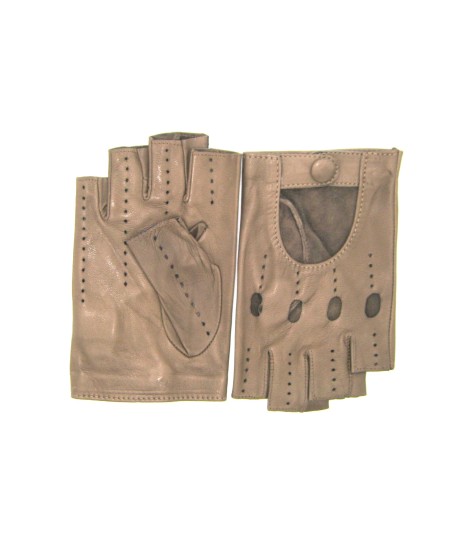 Sermoneta Gloves Guanto In Nappa Da Guida Mezze Dita Fango