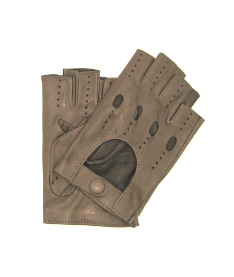 Sermoneta Gloves Guanto in Nappa da guida mezze dita Fango