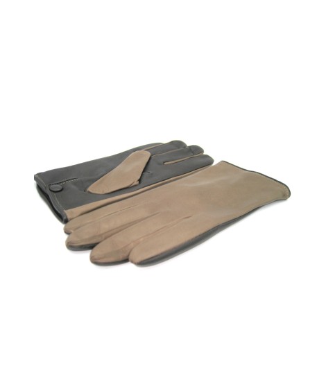 Sermoneta Gloves Guanto In Nappa Fodera Cashmere Touch Screen Fango/Moro