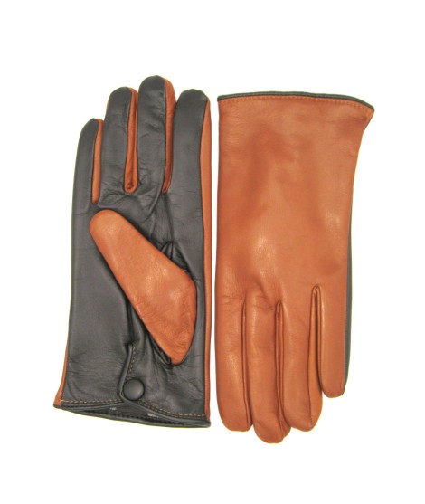 Sermoneta Gloves Guanto In Nappa Fodera Cashmere Touch Screen Tan/Moro