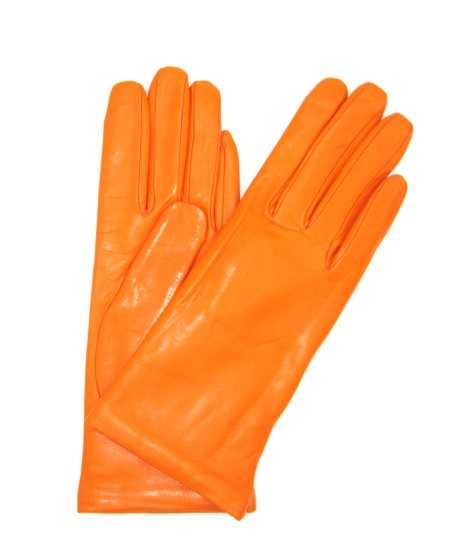 Sermoneta Gloves Guanto in Nappa foderato cashmere Arancio