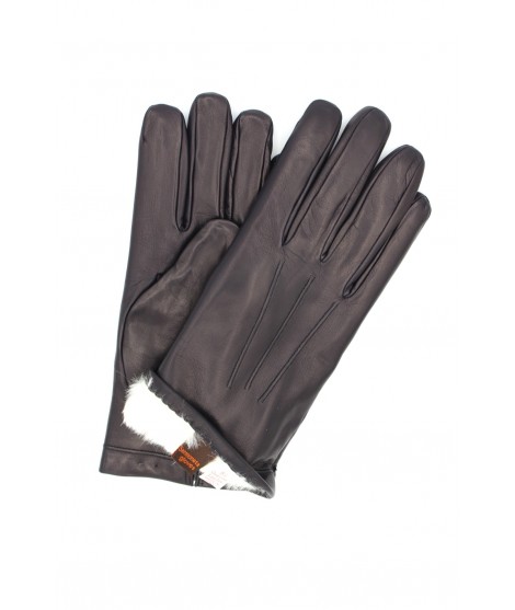 Sermoneta Gloves Guanto in Nappa foderato Lapin Navy