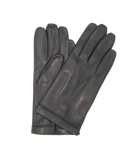 Sermoneta Gloves Guanto in Nappa foderato seta Navy