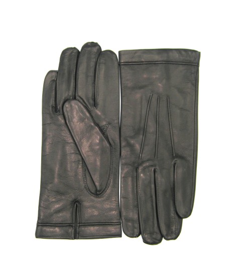 Sermoneta Gloves Guanto In Nappa Foderato Seta Nero