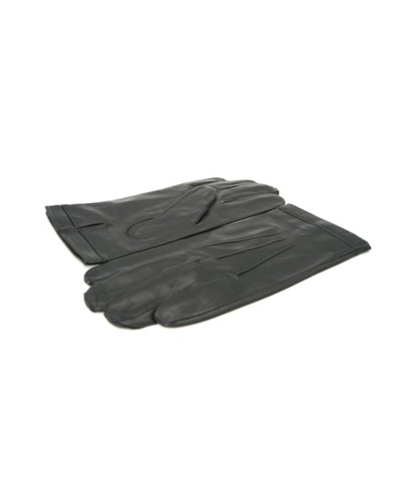 Sermoneta Gloves Guanto In Nappa Foderato Seta Nero