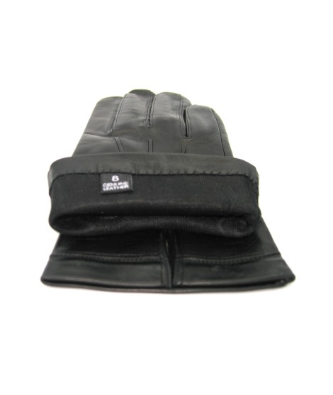 Sermoneta Gloves Guanto In Nappa Foderato Seta Nero