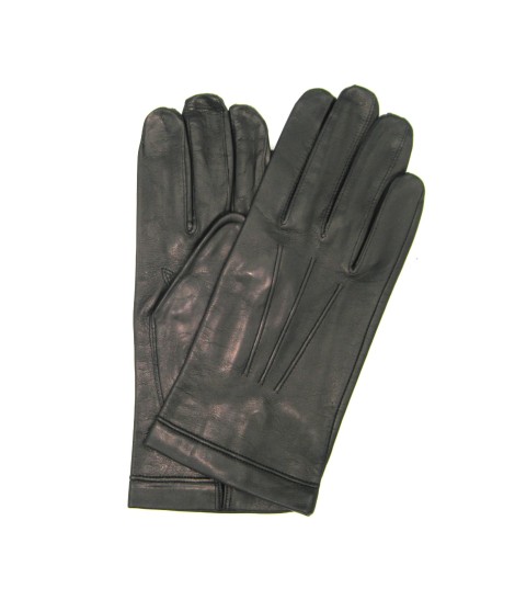 Sermoneta Gloves Guanto in Nappa foderato seta Nero