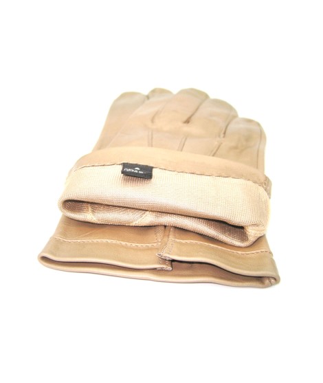 Sermoneta Gloves Guanto In Nappa Foderato Seta Toupe