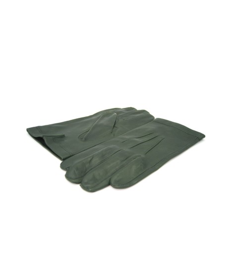 Sermoneta Gloves Guanto In Nappa Foderato Seta Verde Scuro