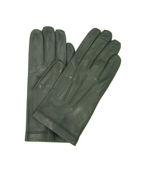 Sermoneta Gloves Guanto in Nappa foderato seta Verde scuro