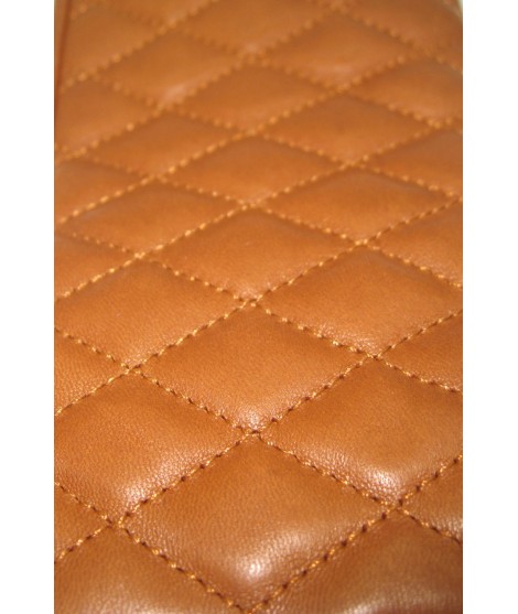 Sermoneta Gloves Guanto In Nappa Trapuntato 2bt Fodera Cashmere Tan