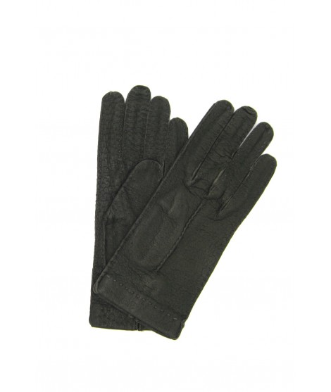 Sermoneta Gloves Guanto in Peccary sfoderato cucito a mano Testa di Moro