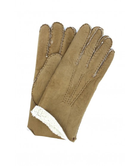 Sermoneta Gloves Guanto in pelle di Montone Beige/Taupe