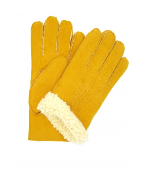 Sermoneta Gloves Guanto in pelle di montone Giallo ocra