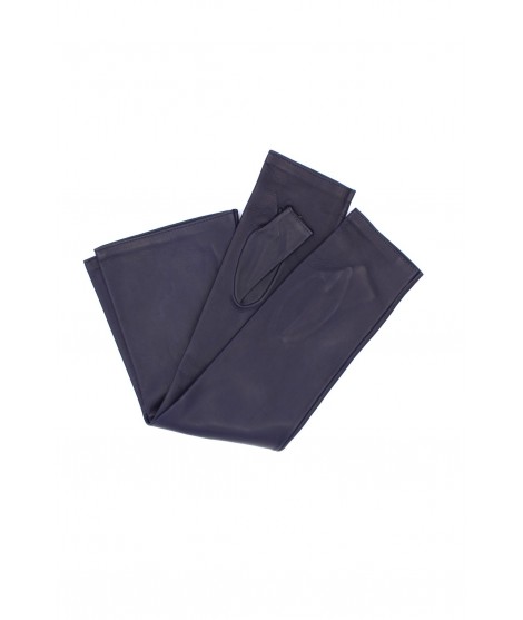 Sermoneta Gloves Guanto Manicotto in Nappa 10bt foderato seta Navy