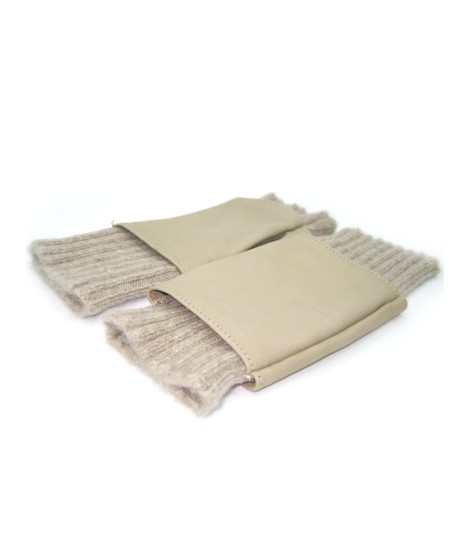 Sermoneta Gloves Guanto Manicotto In Nappa 2bt Fodera Cashmere Toupe