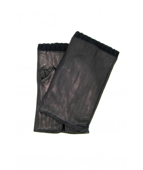 Sermoneta Gloves Guanto manicotto Nappa foderato cashmere Nero