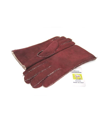 Sermoneta Gloves Guanto Montone Cucito A Mano Bordeaux