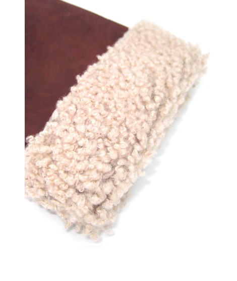 Sermoneta Gloves Guanto Montone Cucito A Mano Bordeaux